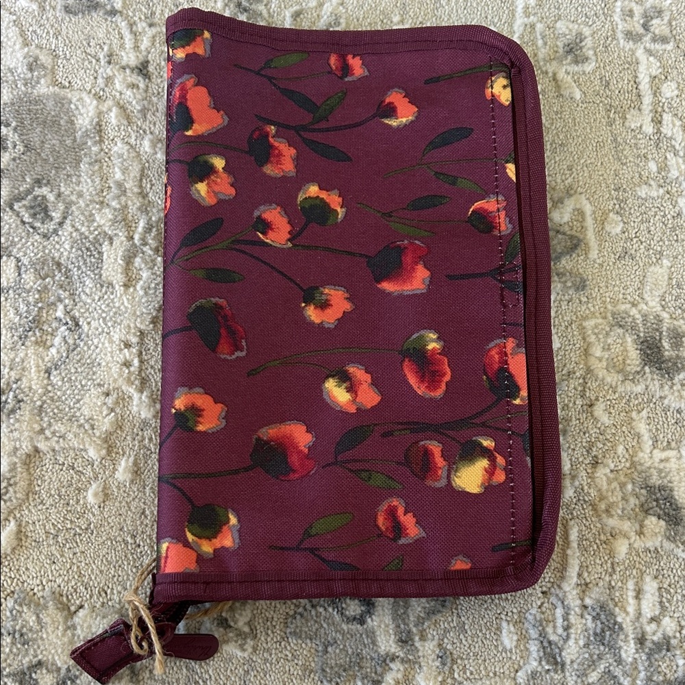 Thirty-One Floral Tablet Case - Burgundy and Yellow
